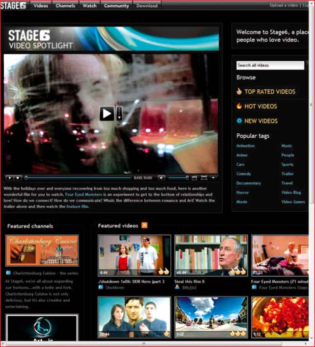 Stage6 website