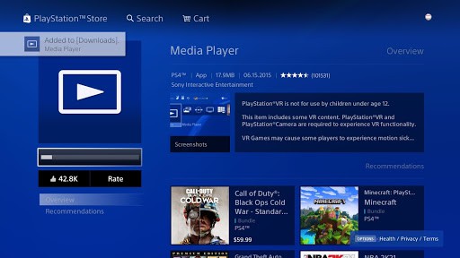 PS4 streaming with DivX Media Server