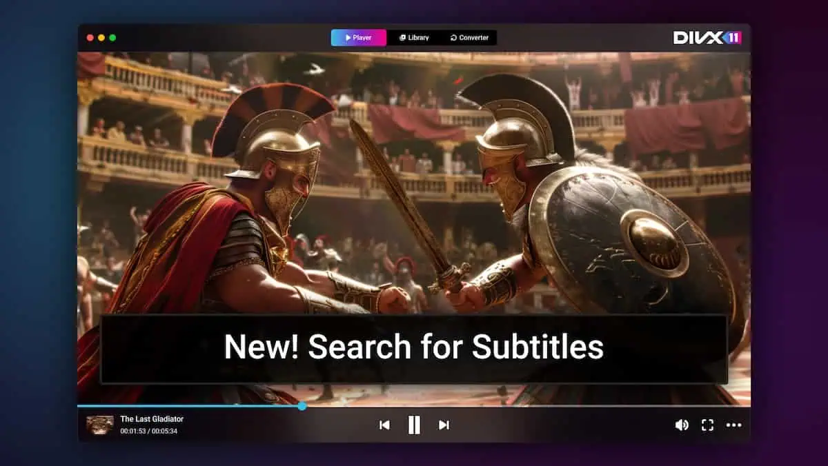 DivX 11 has subtitles